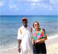 Brother Graham from Dr Creflo Dollar's World Changers Ministry visits Barbados with Jenny Tryhane co founder of United Caribbean Trust