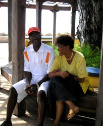 Brother Graham from Dr Creflo Dollar's World Changers Ministry visits Evangelist Betty Clarke in Barbados  