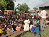 Following the three day KIMI training the Uganda teaching was wrapped up with a rousing Child Evangelism outreach,