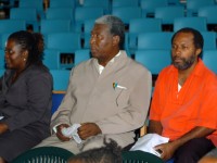 The team from the Office on the Advisor on Poverty Eradication included, Denie Tannis the Programme Co-Ordinator, the Honerable Hamilton Lashley and Mr. David McDonald Denny.