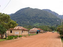 Ghana's highest point, seen here is Mount Afadjato, seen here from the village of Liati Wote