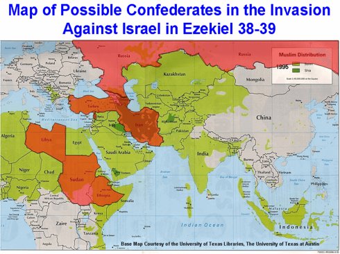 A Russian/Turkish coalition consisting mainly of Muslim 
              nations will invade Israel