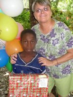 EEbernezer Orphanage  children receiving their Make Jesus Smile shoebox from  Jenny Tryhane