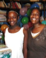 Cheron Rose Hardy the Founder of Hope Haven Orphanage in Cap Haitian distributing the Make Jesus Smile shoeboxes