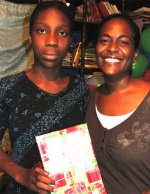 Cheron Rose Hardy the Founder of Hope Haven Orphanage in Cap Haitian distributing the Make Jesus Smile shoeboxes