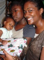 Cheron Rose Hardy the Founder of Hope Haven Orphanage in Cap Haitian distributing the Make Jesus Smile shoeboxes