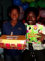 Torbeck Wesleyan church children receive their Make Jesus Smile shoeboxes