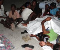 That first deadful night everyone huddled together in the yard, on the ground trying to get comfort from closeness.