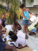 The children in Haiti  after the earthquake
