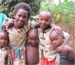 Africa child sponsorship child #4 with her friends