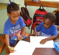 Thanks to the children of Learning Learning Ladder Day Nursery in Barbados who so creatively decorated their boxes. 