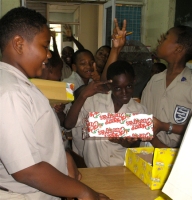 The children of Erdiston Primary School took part enthusiastically in the Easter Make Jesus Smile shoe box project.