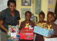 The children of Erdiston Primary School took part enthusiastically in the Easter Make Jesus Smile shoe box project.