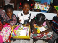 UCT distributing the Make Jesus Smile shoeboxes to Destiny Pre Primary Schools in Dominica thus activating the Child Sponsorship Program.