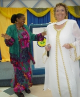 Pastor Sandra Moore and team dance to the Lord