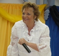 Pastor Sandra Moore in Barbados  preaching