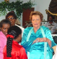 Prophetess Sandra Moore at  Divine Encounter Fellowship Headquarters Trinidad 