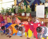 Massai at AfriCamp 2011 on the Prayer Mountain.