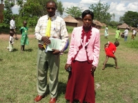 Pastor Paul pictured here with Sarah the Busia KIMI Coordinator,