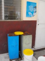 Seen here some of the UCT biosand water filters in the Yolanda Thurvil Foundation orphanage in Bon Repos