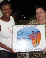 Dr B then presented The WISH Centre with a beautiful painting of the logo which she painted herself 