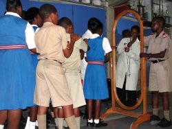 Dr B visited schools and Children's Homes in Barbados