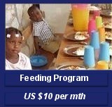 Haiti child feeding  US $10 per monthprogram