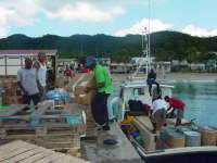 RUVINT arrived Carriacou at approximately 1140hrs, and were met by Mr. Stephen “ Scraper” Gay and Mr. Wallace Collins, Customs Authority