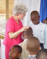 The children on Barbados praying for each other 