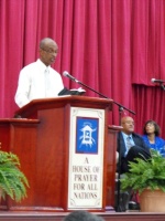The dedication message was brought by Rev. Dr. Carlyl Williams
