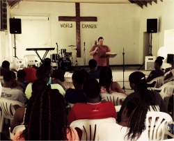 Allan Howard from Made for Missions was at the WISH Centre ministering at the Ellerton Wesleyan Holiness youth camp