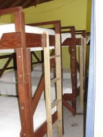 Bunk beds have been stained and repositioned in these bedrooms.