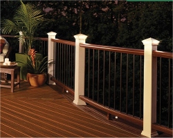 All decking will be of Composite Bamboo which is made of 100% recycled materials - 30% bamboo fibers and 70% plastic. 