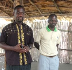 Bishop David Akondowi with Pastor Morris Mzenga the ATBS Chairperson in Vuwa