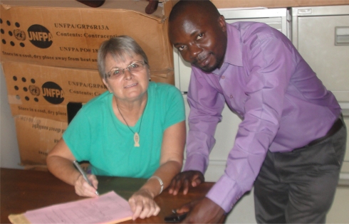 Rev Abraham Kisembo founder of Faith Power Pentecostal Ministries - Uganda with Jenny