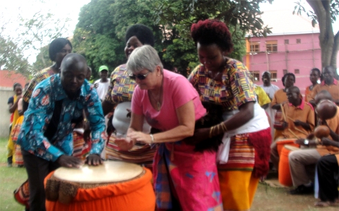 Rev Abraham Kisembo founder of Faith Power Pentecostal Ministries - Uganda with Jenny