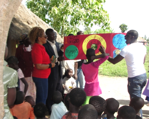 Lisa in Africa sharing the Good News in Children's Evangelism