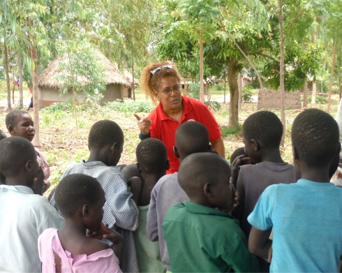 Lisa in Africa childrens evangelism