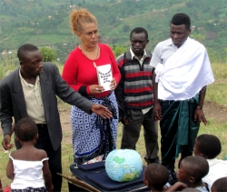 Lisa child evangelism on the mountain at Nyangrongo Full Gospel church