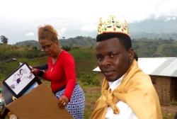 Lisa child evangelism on the mountain at Nyangrongo Full Gospel church