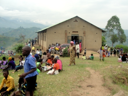 Lisa child evangelism on the mountain at Nyangrongo Full Gospel church