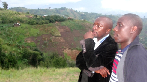 Rev Abraham Kisembo and Jerry on the mountain