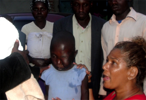 Lisa child evangelism on the mountain at Nyangrongo Full Gospel church