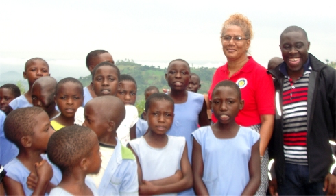 Lisa at Nyangrongo Full Gospel Pastors seminar child evangelism and Moringa Community Project training