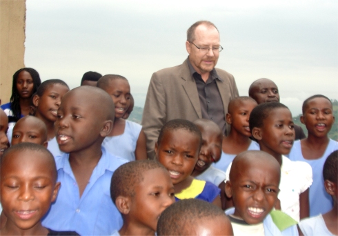 Pastor Brian at Nyangrongo Full Gospel Pastors seminar child evangelism and Moringa Community Project training