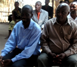 Seen here with Bishop Samson at the Malawi half day Pastor Seminar.