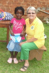 Hope Child Care Centre children receive their gift from Barbados