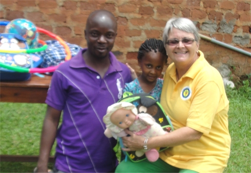  Abraham Kisembo founder of Faith Power Pentecostal Ministries - Uganda with Jenny at Hope Child Care Centre