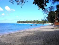 Barbados situated just east of the Caribbean Sea