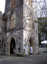 St John's Church, an ancient classic Gothic church situated on a cliff overlooking the  east coast